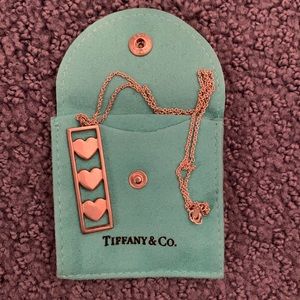 Tiffany & Co Triple Heart Bar Necklace